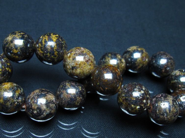 コンドライト「サハラNWA869隕石」 ブレスレット 14mm [t352-1771] 2枚目