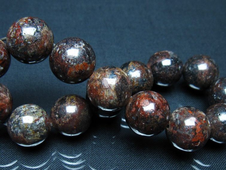 コンドライト「サハラNWA869隕石」 ブレスレット 14mm [t352-1774] 2枚目