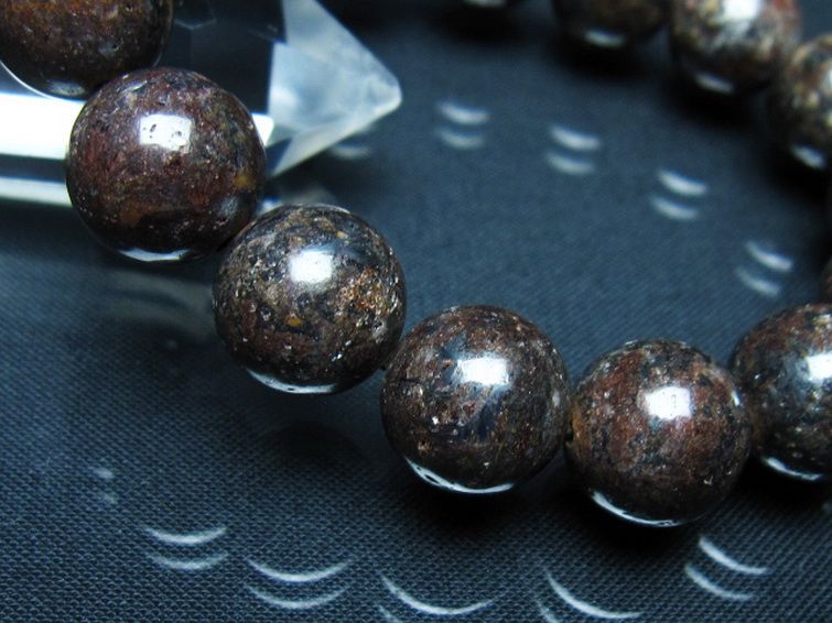 コンドライト「サハラNWA869隕石」 ブレスレット 13mm [t352-1775] 3枚目