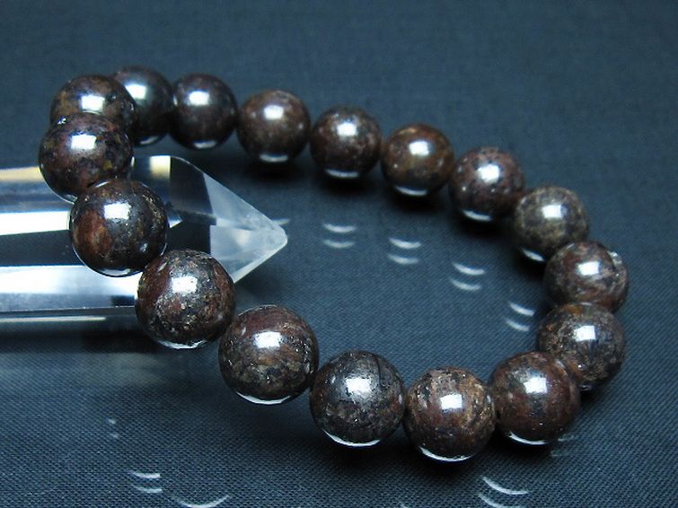 コンドライト「サハラNWA869隕石」 ブレスレット 12mm [t352-1776] 1枚目