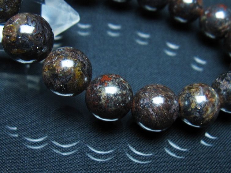 コンドライト「サハラNWA869隕石」 ブレスレット 12mm [t352-1777] 3枚目