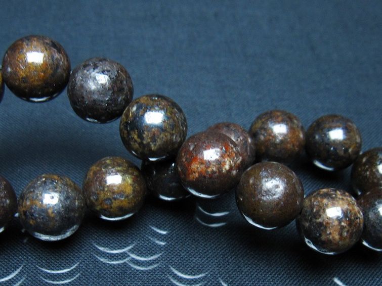 コンドライト「サハラNWA869隕石」 ブレスレット 12mm [t352-1778] 2枚目