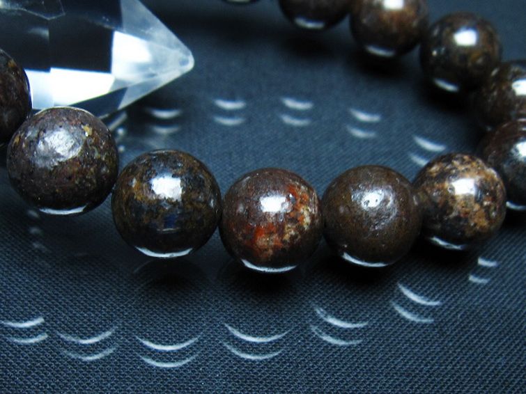 コンドライト「サハラNWA869隕石」 ブレスレット 12mm [t352-1778] 3枚目