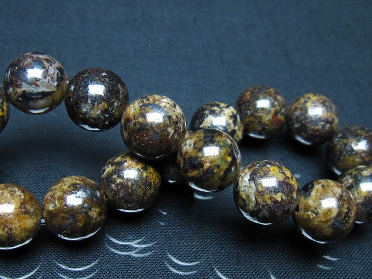 コンドライト「サハラNWA869隕石」 ブレスレット 12mm [t352-1779] 2枚目