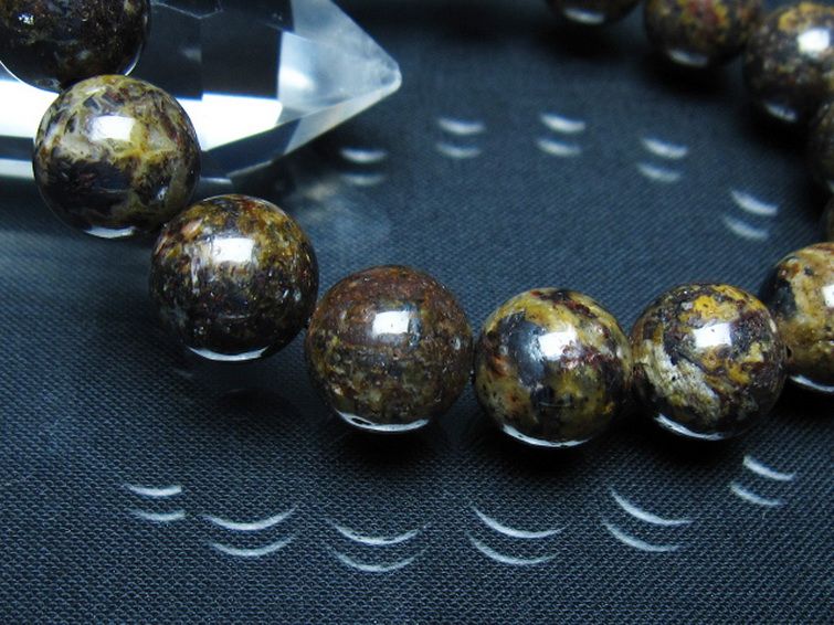 コンドライト「サハラNWA869隕石」 ブレスレット 12mm [t352-1779] 3枚目