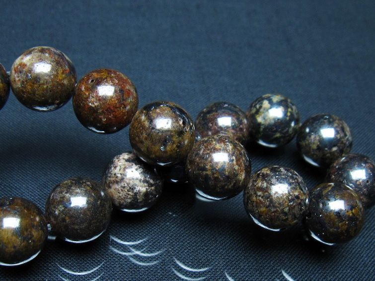 コンドライト「サハラNWA869隕石」 ブレスレット 12mm [t352-1780] 2枚目