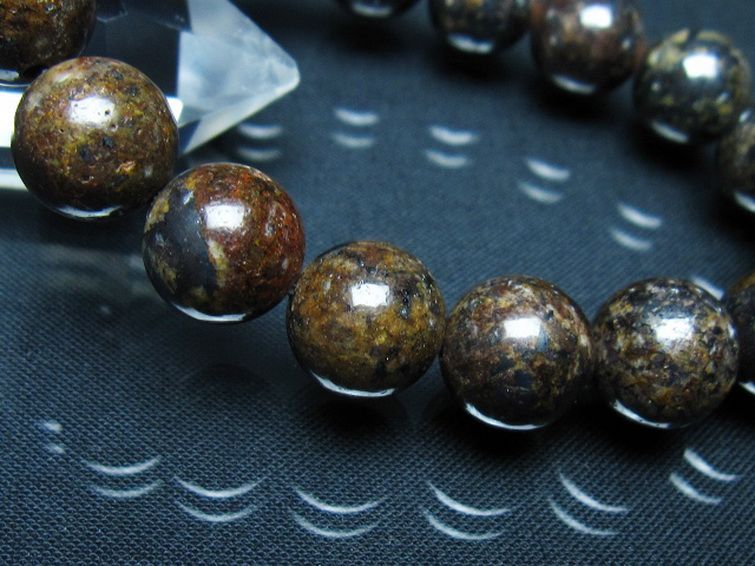 コンドライト「サハラNWA869隕石」 ブレスレット 12mm [t352-1780] 3枚目