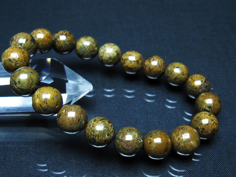 コンドライト「サハラNWA869隕石」 ブレスレット 11mm [t352-1784]