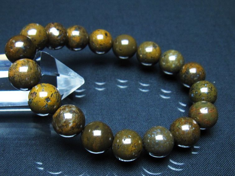 コンドライト「サハラNWA869隕石」 ブレスレット 11mm [t352-1787] 1枚目