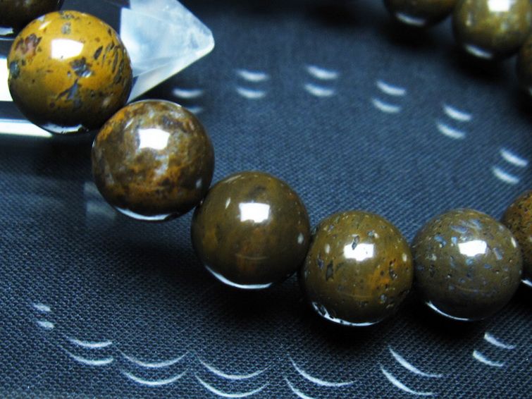 コンドライト「サハラNWA869隕石」 ブレスレット 11mm [t352-1787] 3枚目