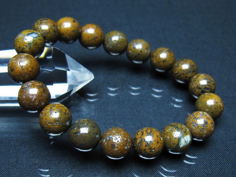 コンドライト「サハラNWA869隕石」 ブレスレット 12mm [t352-1794] 1枚目