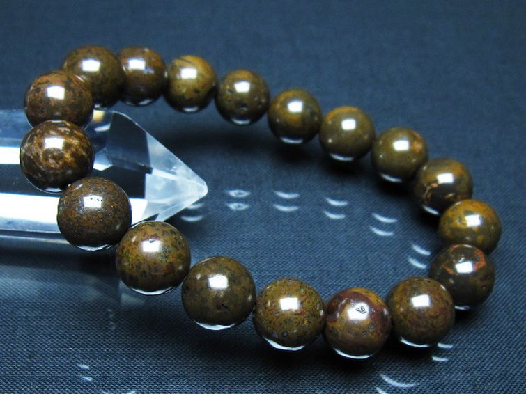 コンドライト「サハラNWA869隕石」 ブレスレット 11mm [t352-1796] 1枚目