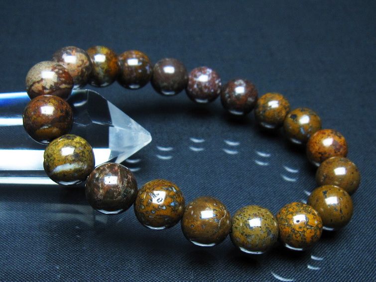 コンドライト「サハラNWA869隕石」 ブレスレット 11mm [t352-1813] 1枚目