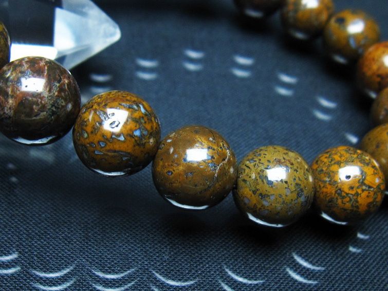 コンドライト「サハラNWA869隕石」 ブレスレット 11mm [t352-1813] 3枚目