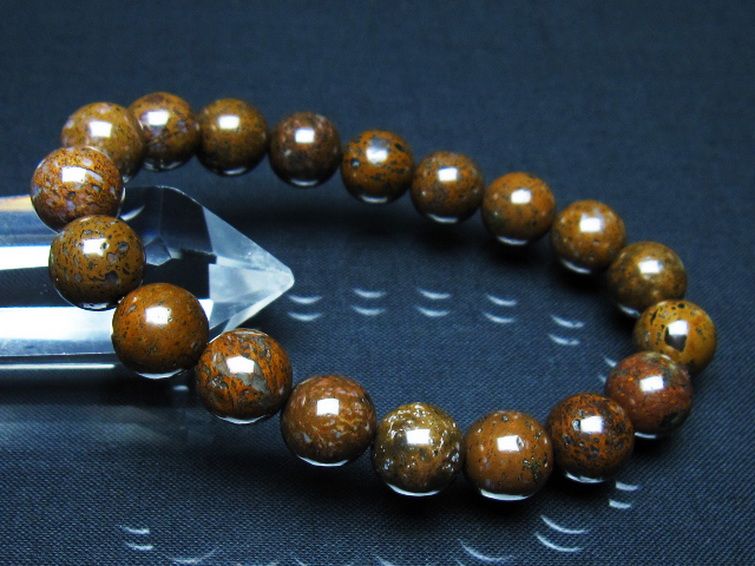 コンドライト「サハラNWA869隕石」 ブレスレット 11mm [t352-1818] 1枚目