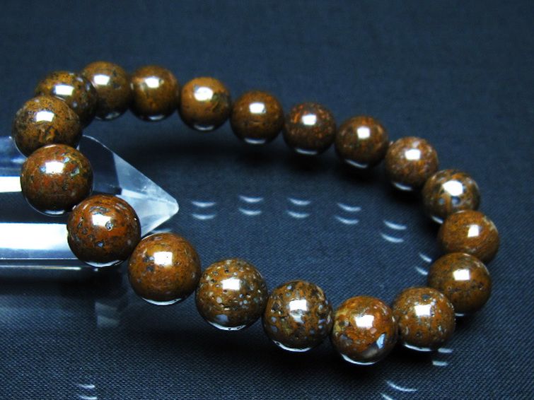 コンドライト「サハラNWA869隕石」 ブレスレット 11mm [t352-1820]
