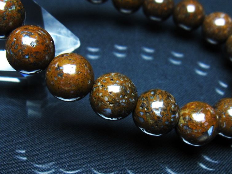 コンドライト「サハラNWA869隕石」 ブレスレット 11mm [t352-1820]