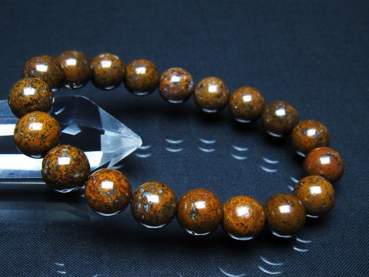 コンドライト「サハラNWA869隕石」 ブレスレット 11mm [t352-1829] 1枚目