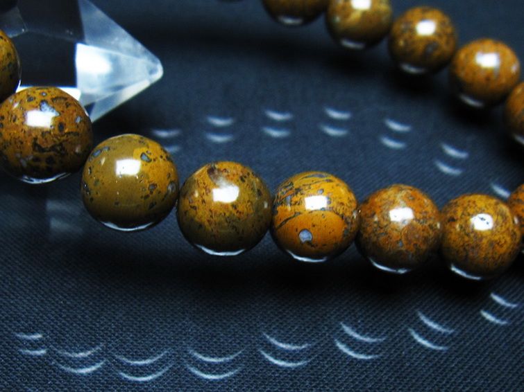 コンドライト「サハラNWA869隕石」 ブレスレット 10mm [t352-1835] 3枚目