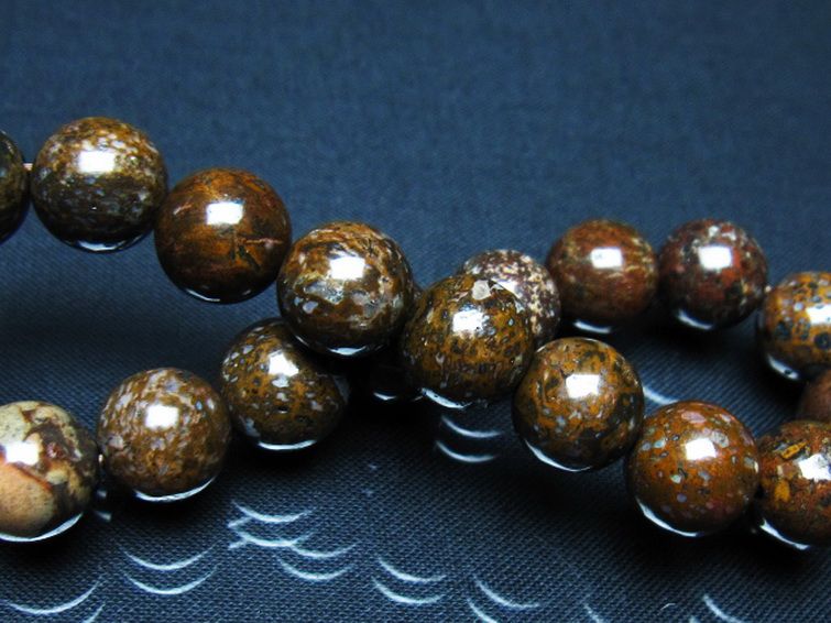 コンドライト「サハラNWA869隕石」 ブレスレット 11mm [t352-1842] 2枚目