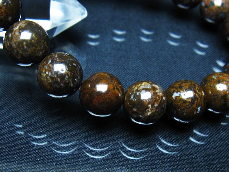 コンドライト「サハラNWA869隕石」 ブレスレット 11mm [t352-1842] 3枚目