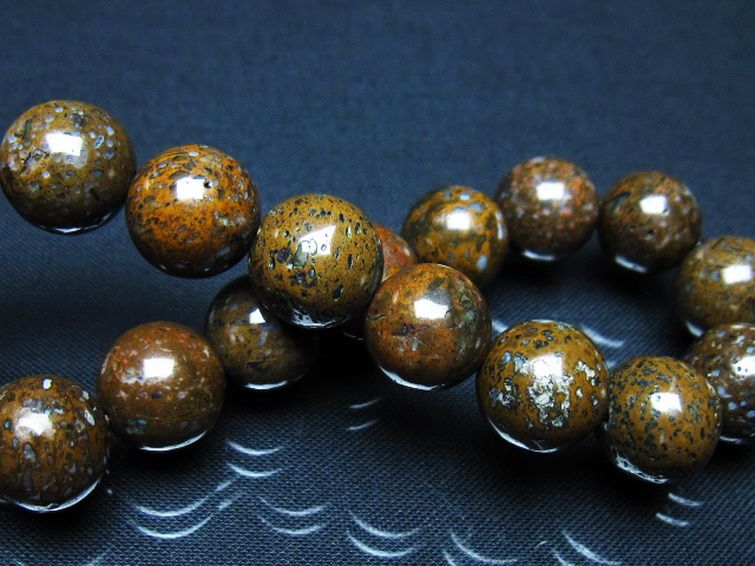 コンドライト「サハラNWA869隕石」 ブレスレット 12mm [t352-1845] 2枚目