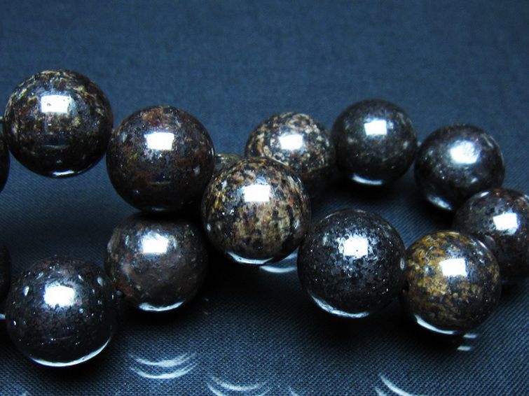 コンドライト「サハラNWA869隕石」 ブレスレット 16mm [t352-1851] 2枚目