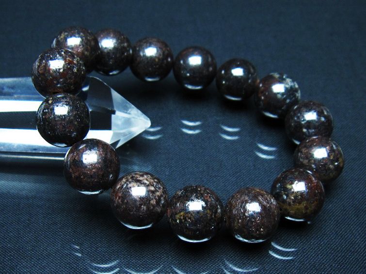 コンドライト「サハラNWA869隕石」 ブレスレット 14mm [t352-1856]