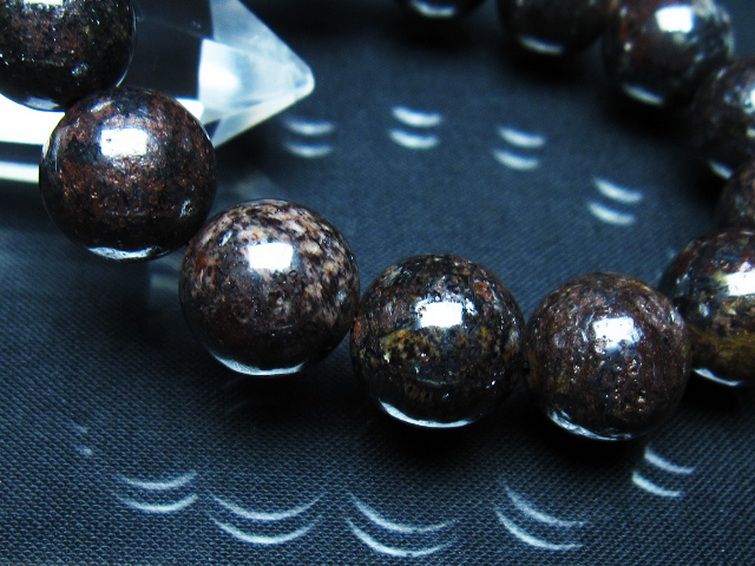 コンドライト「サハラNWA869隕石」 ブレスレット 14mm [t352-1856]