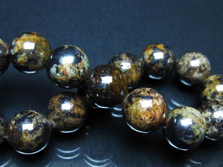 コンドライト「サハラNWA869隕石」 ブレスレット 13mm [t352-1862] 2枚目