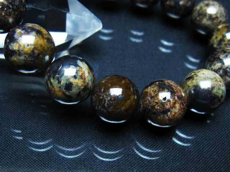 コンドライト「サハラNWA869隕石」 ブレスレット 13mm [t352-1862]