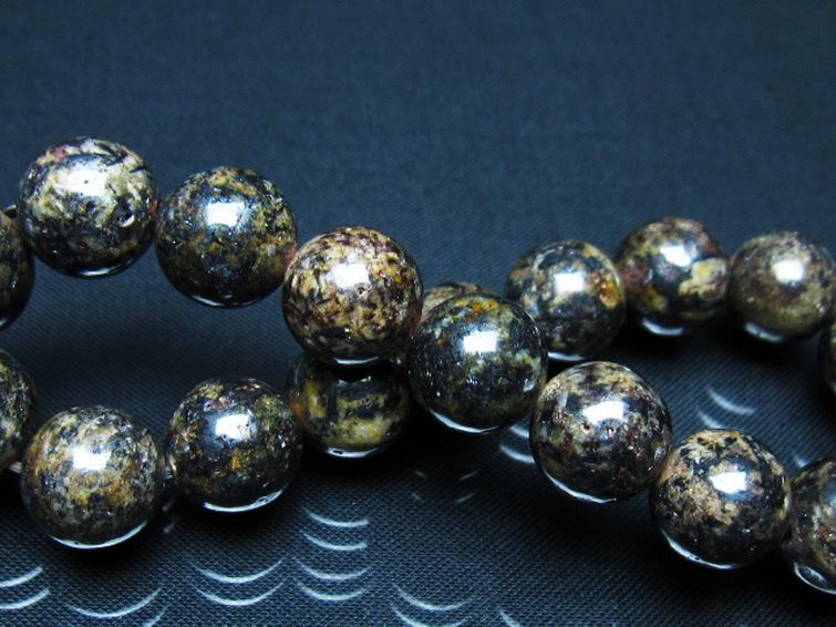 コンドライト「サハラNWA869隕石」 ブレスレット 12mm [t352-1870] 2枚目