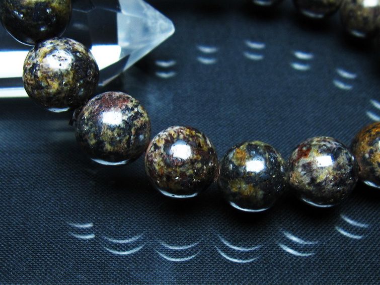 コンドライト「サハラNWA869隕石」 ブレスレット 12mm [t352-1870] 3枚目