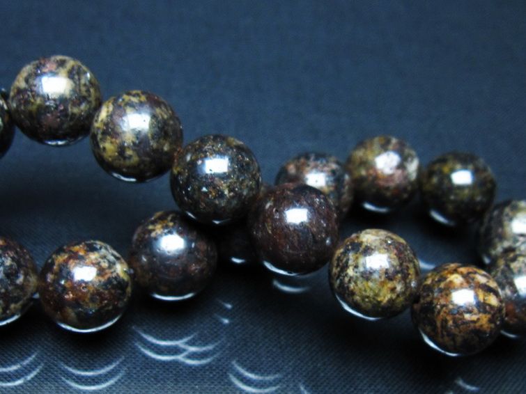 コンドライト「サハラNWA869隕石」 ブレスレット 12mm [t352-1874] 2枚目