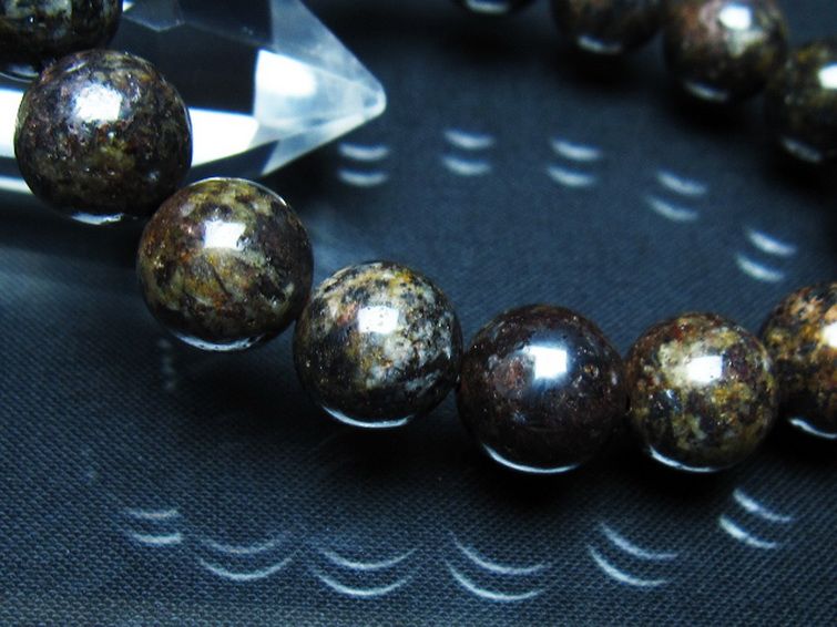 コンドライト「サハラNWA869隕石」 ブレスレット 12mm [t352-1874] 3枚目