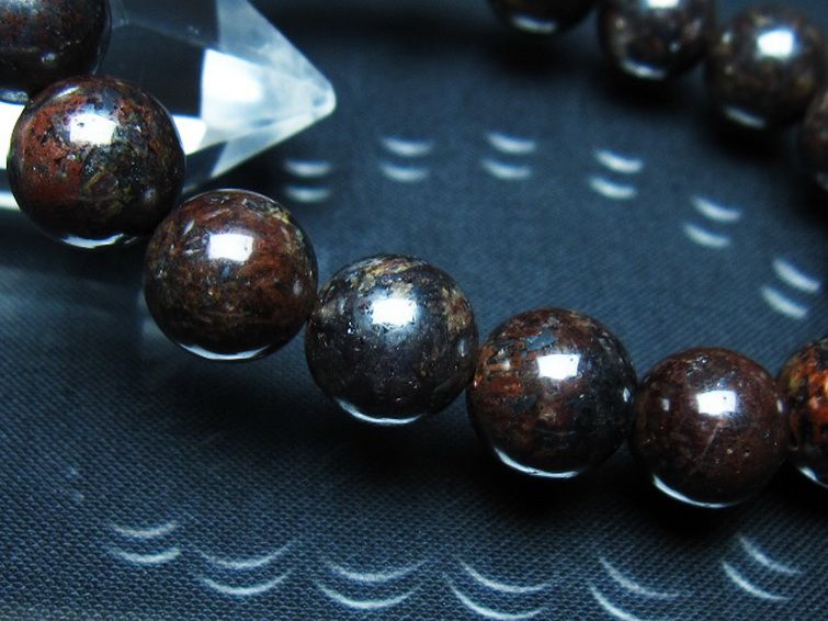 コンドライト「サハラNWA869隕石」 ブレスレット 11mm [t352-1881] 3枚目