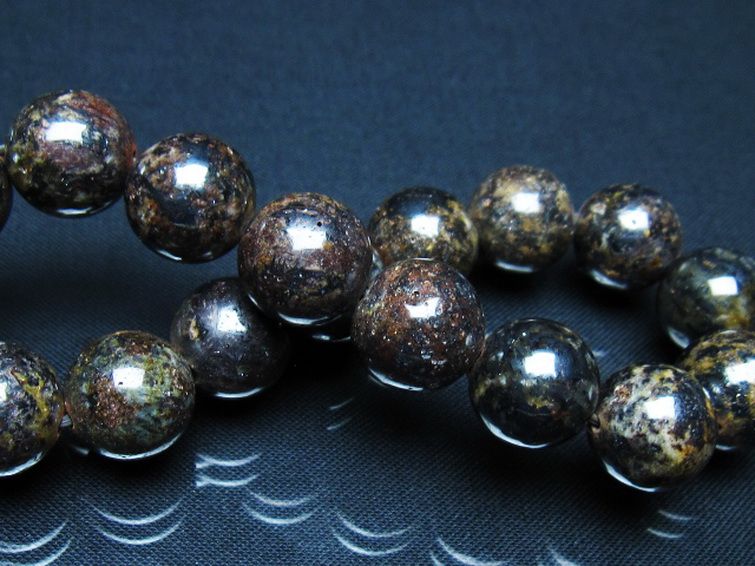 コンドライト「サハラNWA869隕石」 ブレスレット 13mm [t352-1887] 2枚目