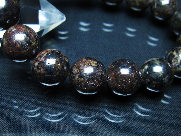 コンドライト「サハラNWA869隕石」 ブレスレット 13mm [t352-1887]