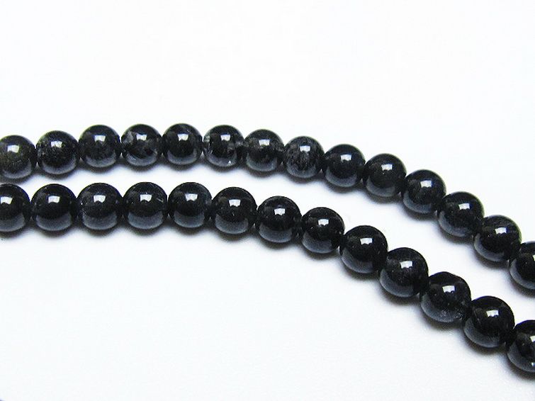 ブラックルチルクォーツ ネックレス 4mm [T354-5928] 2枚目