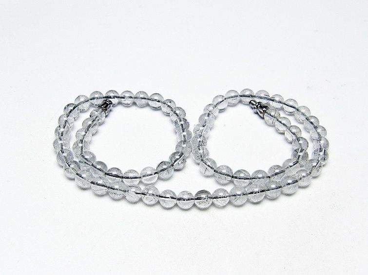 ブラックルチルクォーツ ネックレス 6mm [T354-6183] 1枚目