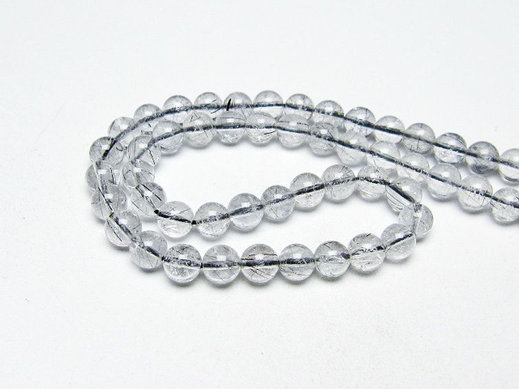 ブラックルチルクォーツ ネックレス 6mm [T354-6183] 3枚目