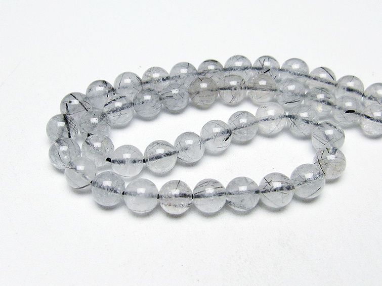 ブラックルチルクォーツ ネックレス 6mm [T354-6190] 2枚目