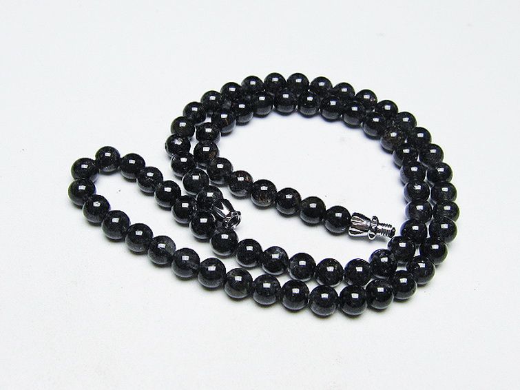 ブラックルチルクォーツ ネックレス 6mm [T354-6260] 1枚目