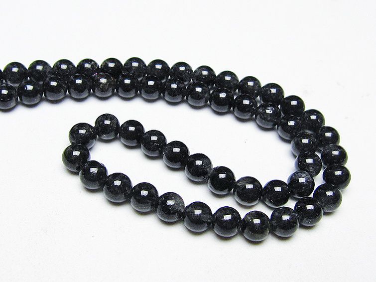 ブラックルチルクォーツ ネックレス 6mm [T354-6260] 2枚目