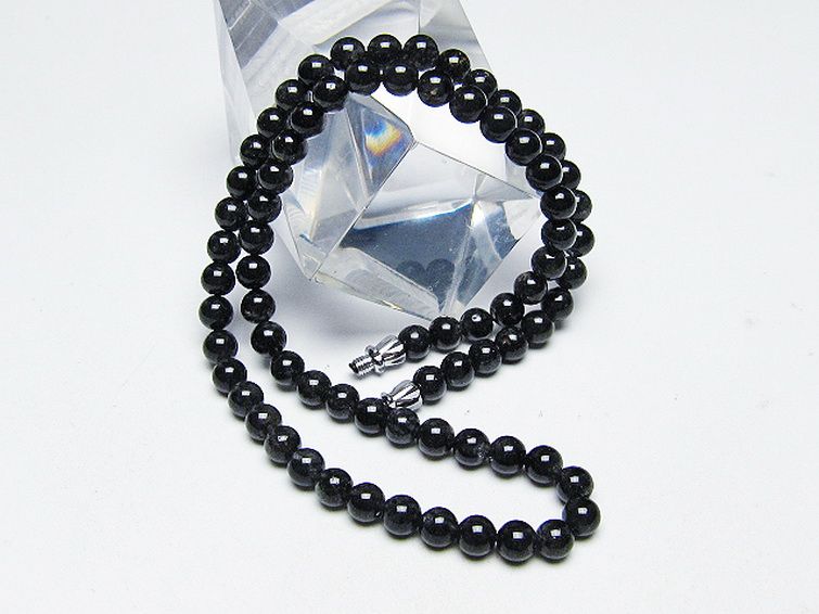 ブラックルチルクォーツ ネックレス 6mm [T354-6260] 3枚目