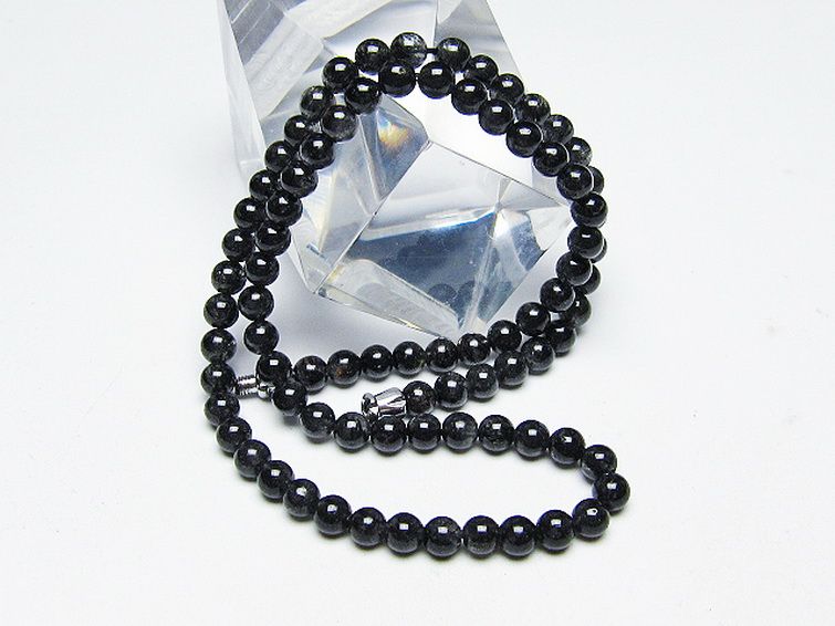 ブラックルチルクォーツ ネックレス 5mm [T354-6263] 3枚目