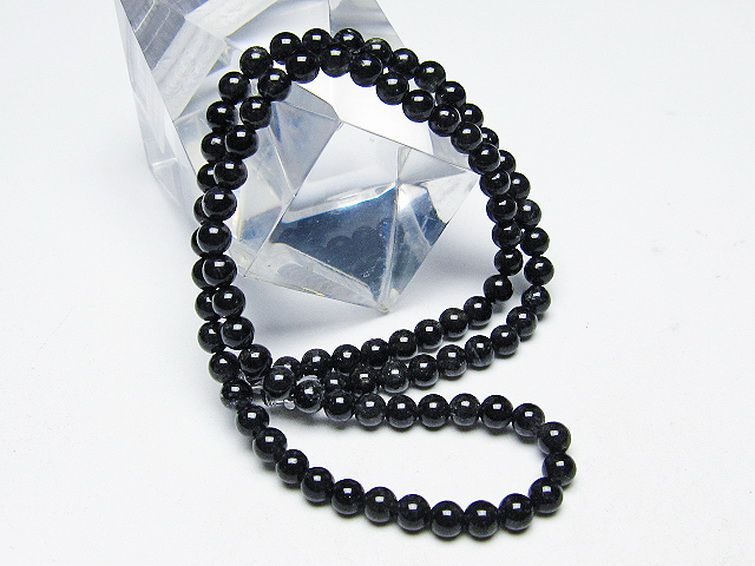 ブラックルチルクォーツ ネックレス 5mm [T354-6267] 3枚目