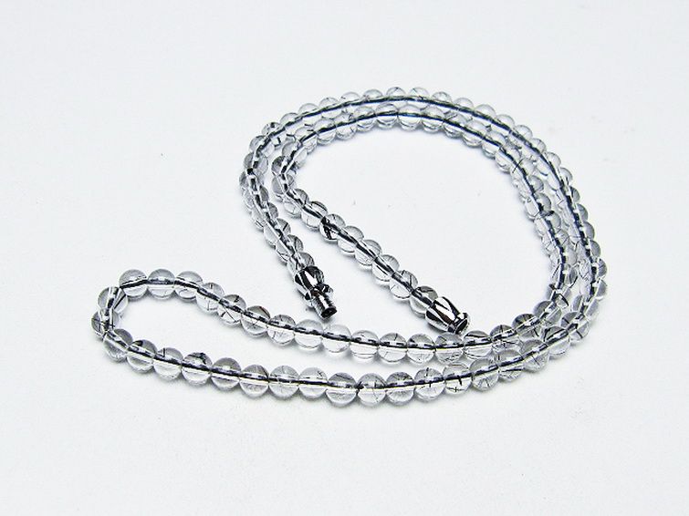 ブラックルチルクォーツ ネックレス 4mm [T354-6286] 1枚目
