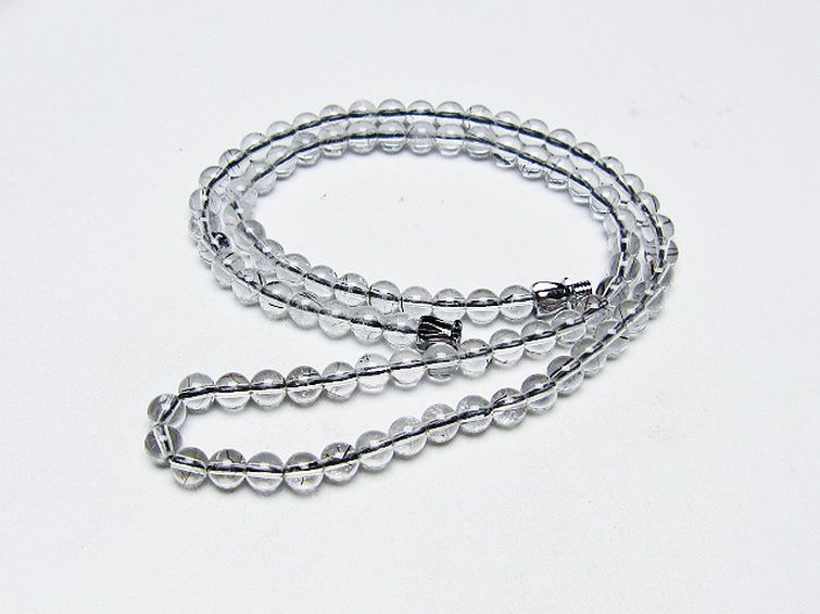 ブラックルチルクォーツ ネックレス 5mm [T354-6290] 1枚目