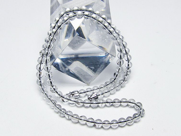 ブラックルチルクォーツ ネックレス 5mm [T354-6290] 3枚目